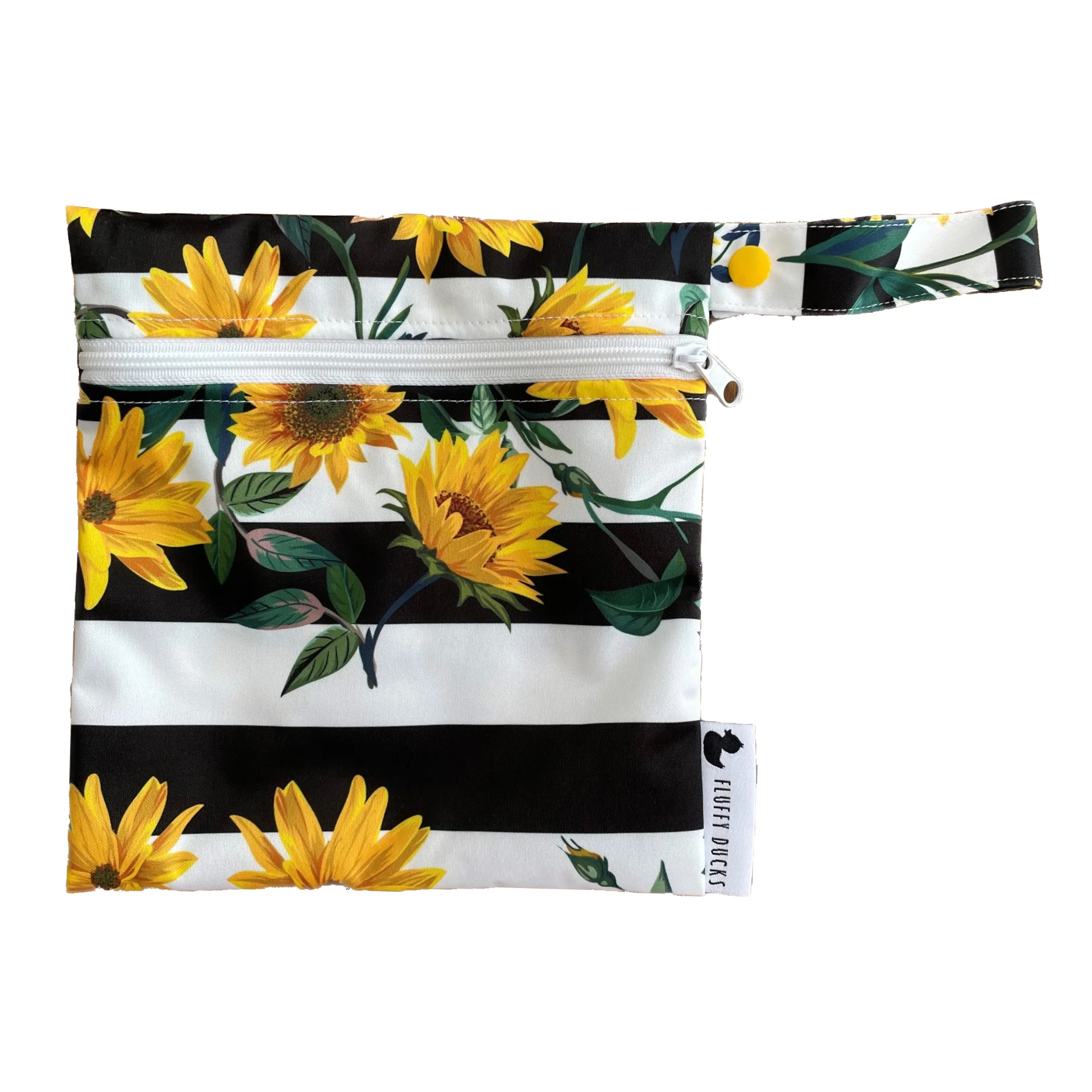 Black and White Sunflowers | Mini Wet Bag