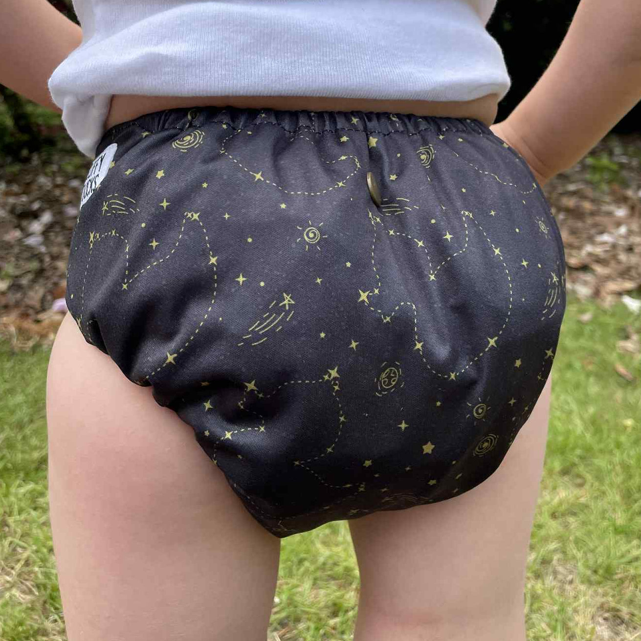 Fluffy Ducks Constellation nappy print