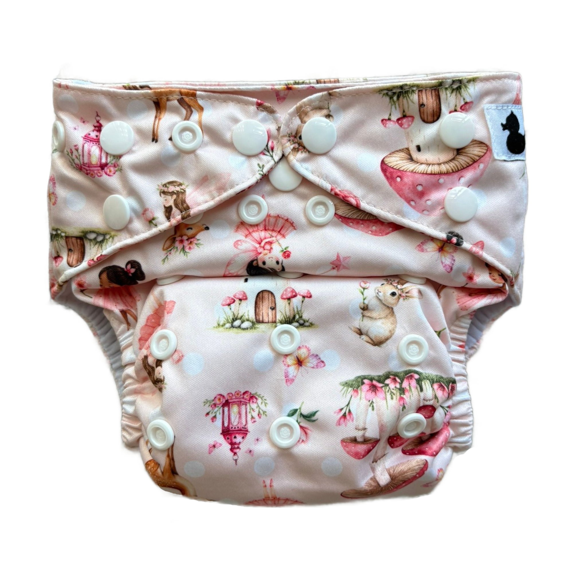 Fairies print reusable nappy