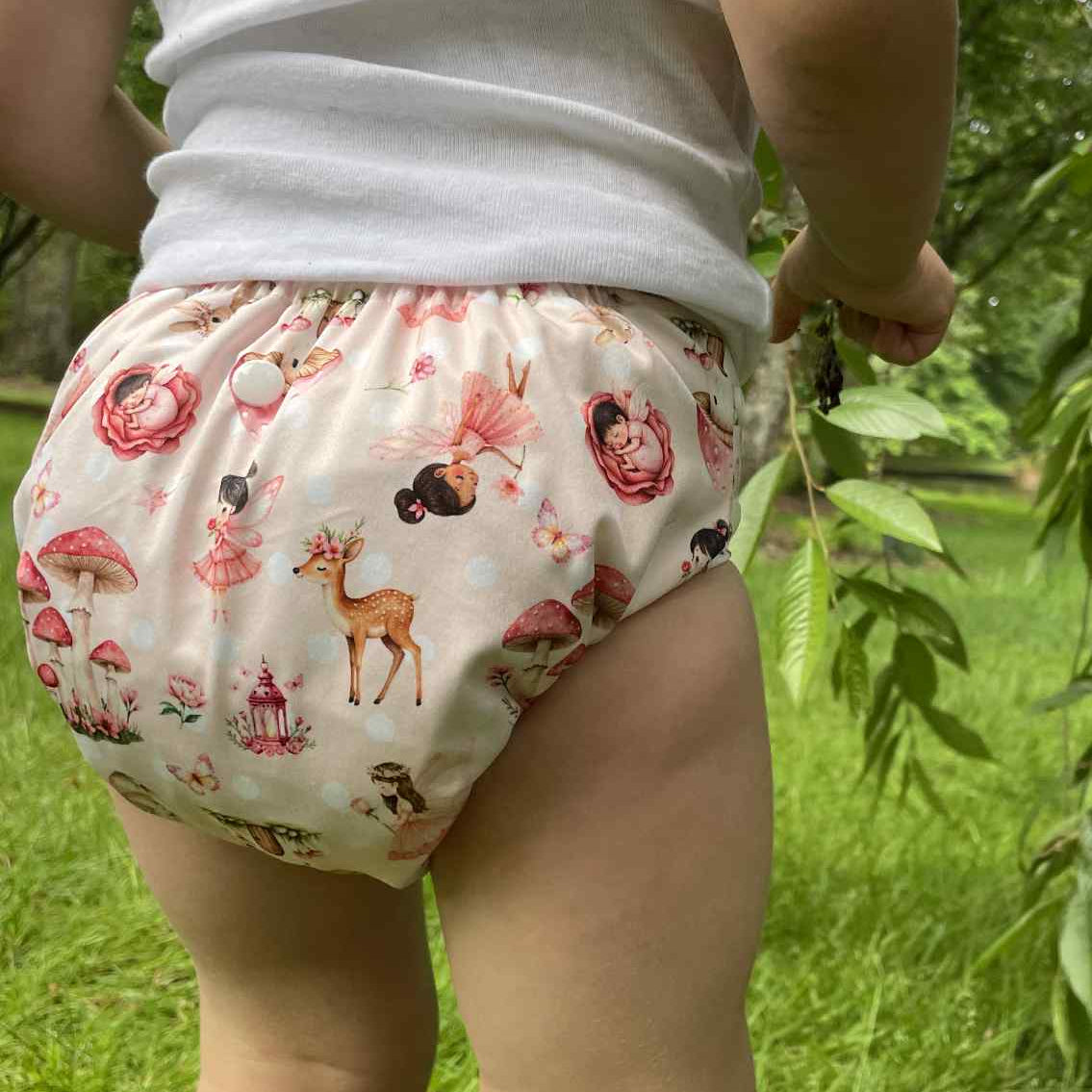 Fairy themed cloth nappy