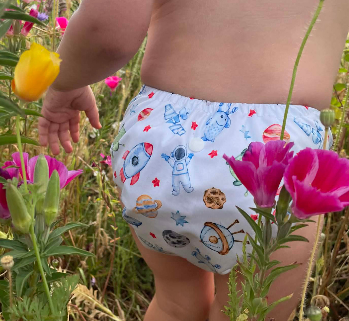 Outer Space themed Nappy