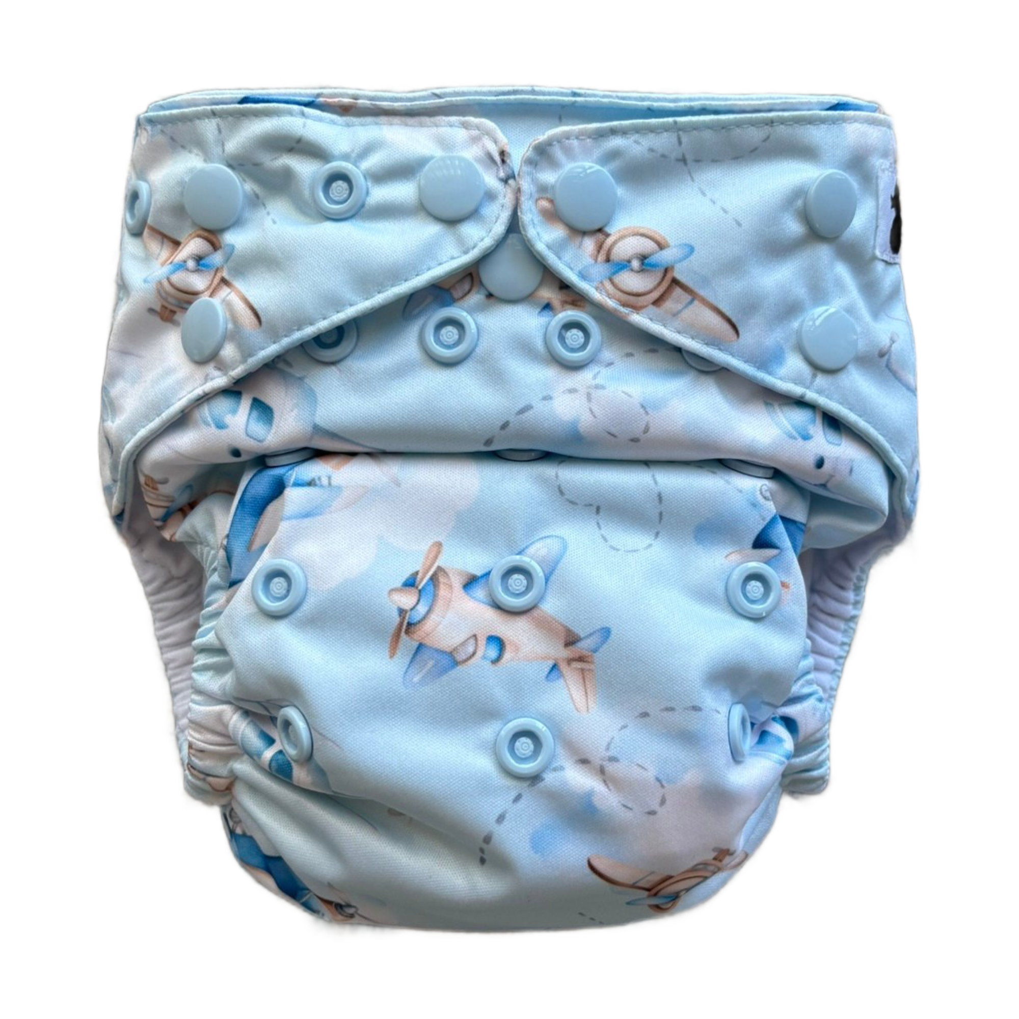 Plane print reusable nappy
