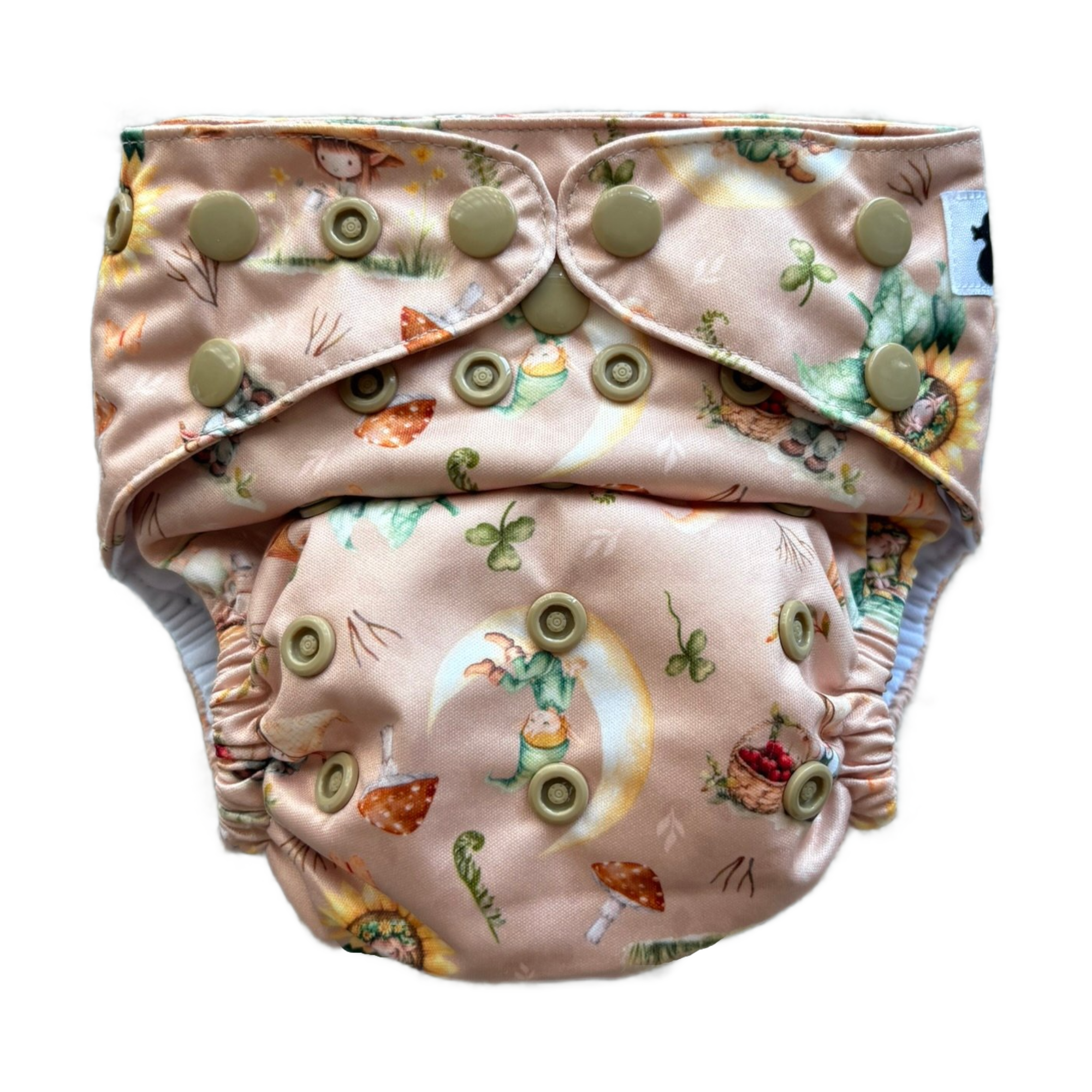 Elf print reusable nappy