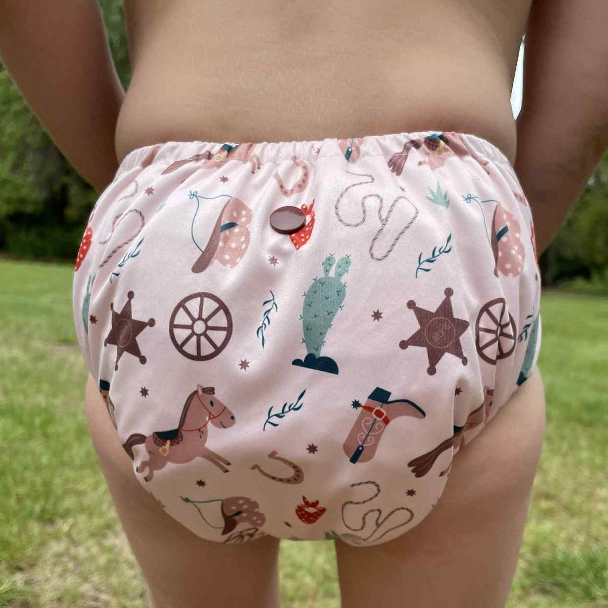 Western themed cloth nappy