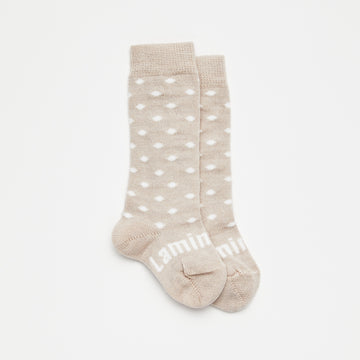 Lamington Merino Wool Knee High Socks - Truffle