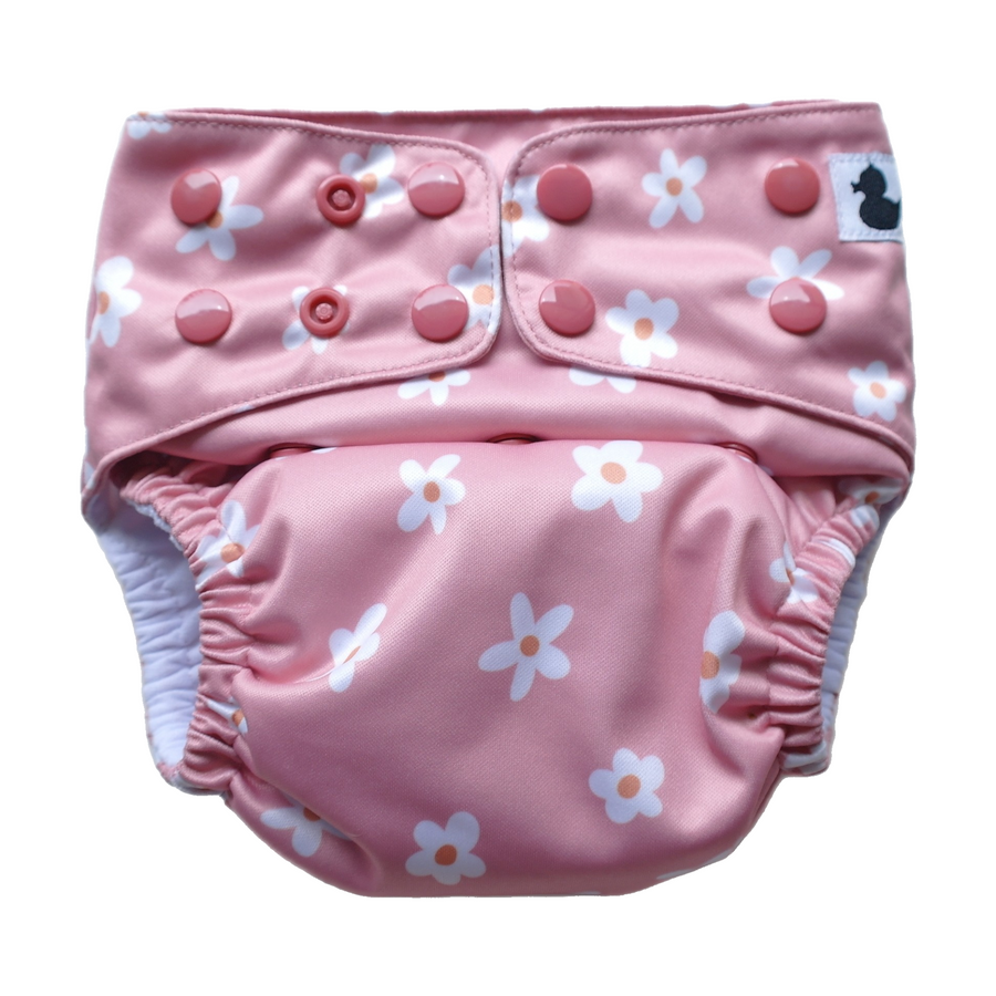 Pink Daisy XL (Toddler) Cloth Nappy